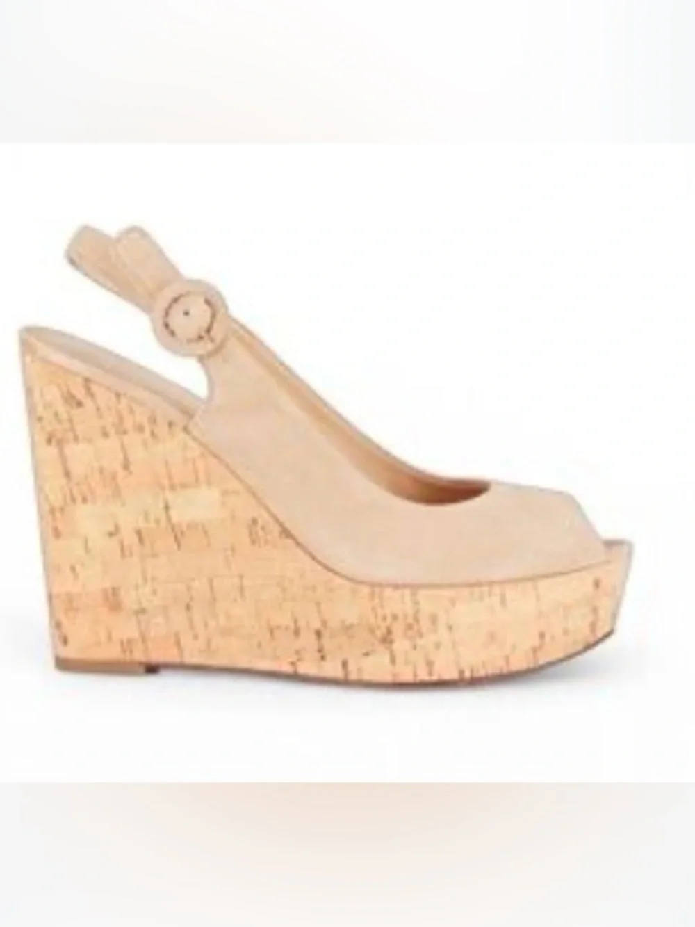 Veronica Beard Dali Suede Peep-Toe Wedge Sandals. Sizes 8